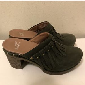 Dansko open back suede clogs - mule - size 38